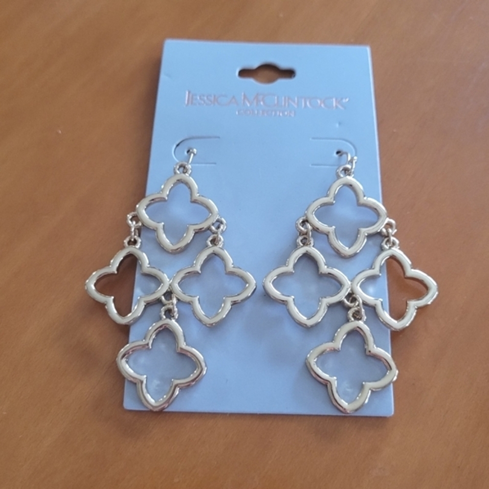 Jessica McClintock Gold Drop Dangle Earrings